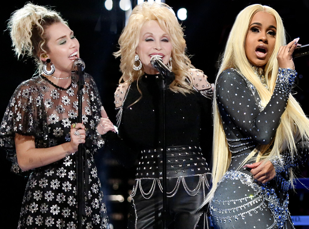 Miley Cyrus, Dolly Parton, Cardi B, Grammys Miley Cyrus, Dolly Parton, Cardi B, Grammys